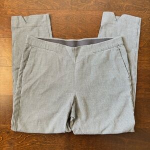 J. Jill Grey White Stripe Essential Slim Ankle Pants Size 12